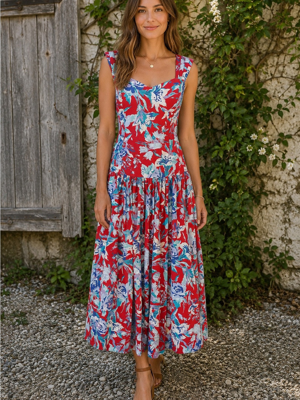 Vintage Laura Ashley Floral Chintz Dress, Size 8 - Picture 8 of 17